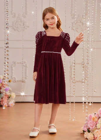 Бордова сукня SHEIN (325078471)