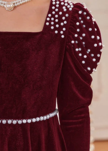 Бордова сукня SHEIN (325078471)