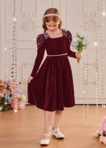 Бордова сукня SHEIN (325078471)