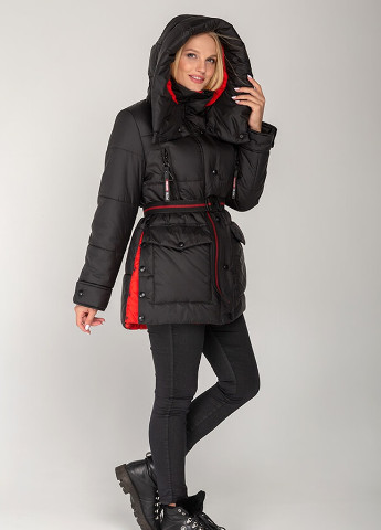 Черная зимняя зимняя женская куртка магда MioRichi