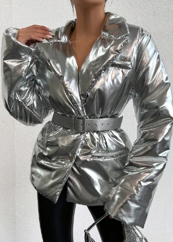 Срібна зимня куртка SHEIN