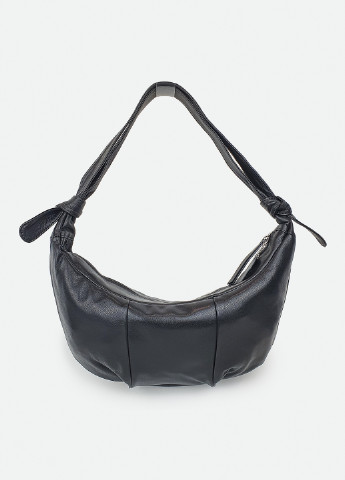 Жіноча сумка стильна чорна шкіряна, сумка-місяць, бананка на груди Fashion (229461517)