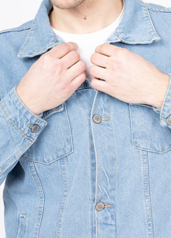 Голубая демисезонная куртка джинсовая Serseri Jeans
