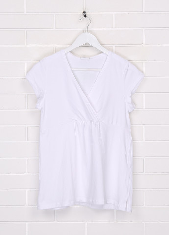 Белая летняя футболка для беременных H&M