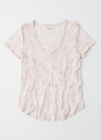 Светло-розовая летняя футболка Abercrombie & Fitch