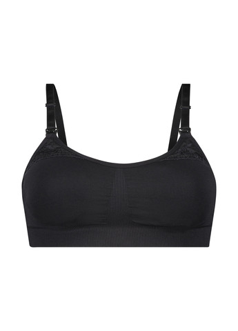 Чёрный топ бюстгальтер для кормящих Hunkemoller без косточек полиамид