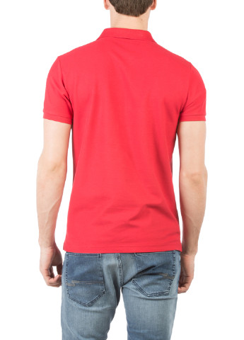 Красная футболка-поло для мужчин Colin's однотонная