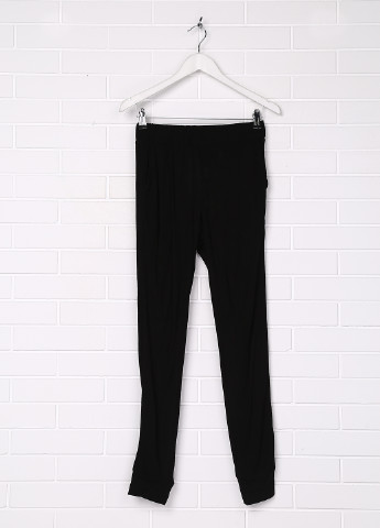 Черные домашние демисезонные со средней талией брюки H&M
