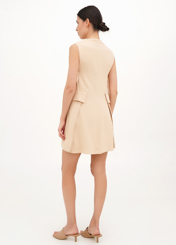 Бежевое кэжуал платье Vicolo однотонное