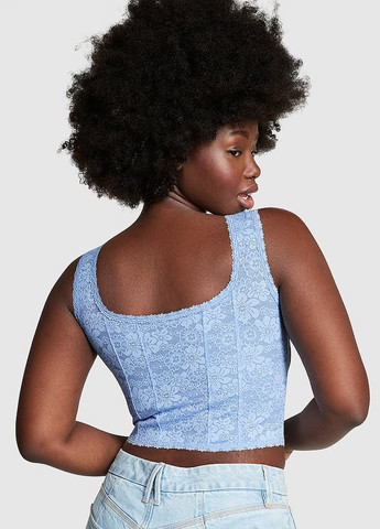 Блакитний демісезонний комплект (корсет, трусики) Victoria's Secret