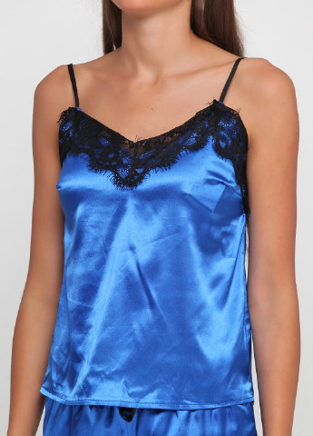 Синій демісезонний комплект (топ, шорти) Ghazel