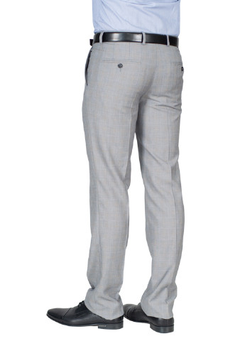 Светло-серые классические демисезонные прямые брюки Arber