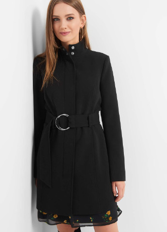 Черное демисезонное Пальто без капюшона Orsay