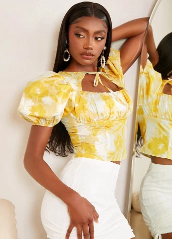 Комбинированная блуза SHEIN