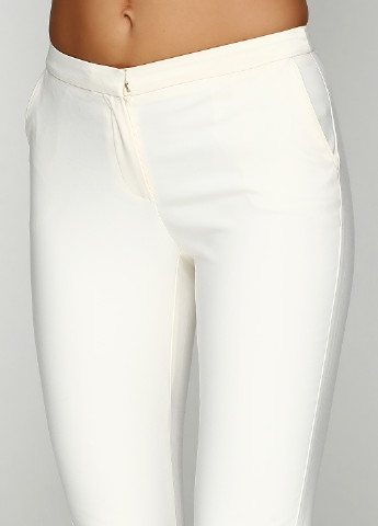 Белые кэжуал демисезонные брюки Orsay