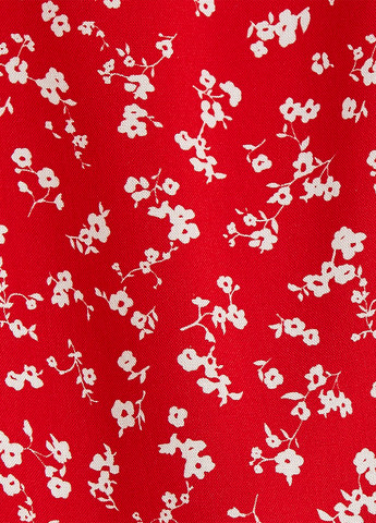 Красное кэжуал платье силуэтная KOTON с цветочным принтом