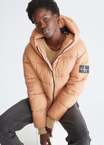 Бежевая демисезонная куртка Calvin Klein