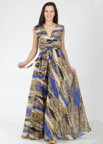 Комбинированное вечернее платье Enna Levoni тигровый