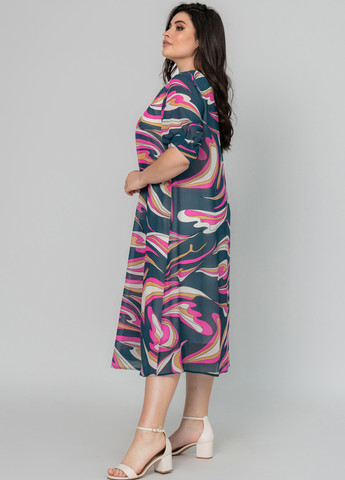 Сіра кежуал сукня оверсайз A'll Posa з абстрактним візерунком