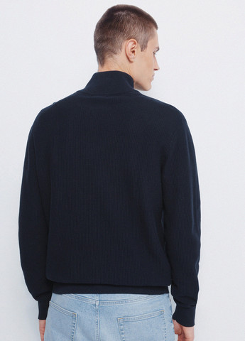 Темно-синяя футболка-поло для мужчин Springfield однотонная