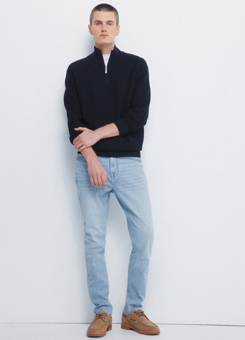 Темно-синяя футболка-поло для мужчин Springfield однотонная