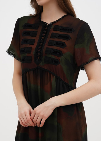 Комбінована кежуал сукня в стилі армпір Coach з абстрактним візерунком