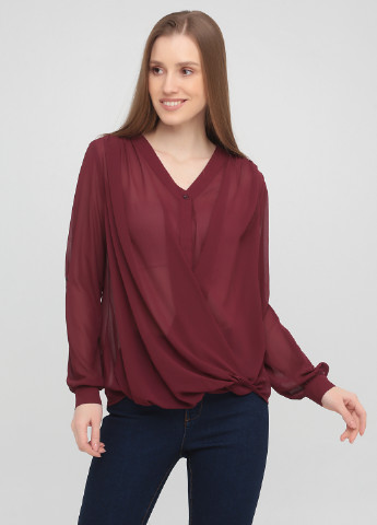 Бордовая блуза на запах Asos