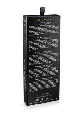 Стимулирующий гель для клитора Feu Damour (30 мл) разогревающий Plaisirs Secrets (255169334)