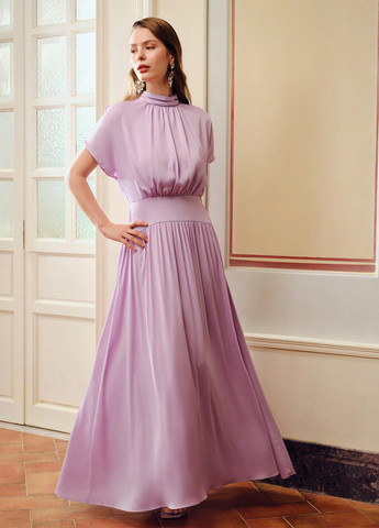 Фіолетова вечірня сукня кльош SHEIN однотонна