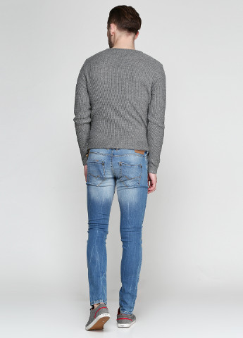 Голубые демисезонные со средней талией джинсы Alcott