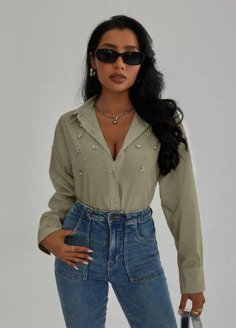 Зелёная блуза SHEIN