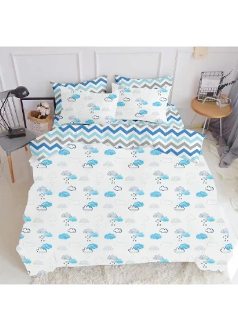 Простирадло на гумці 180х200х20 ZIGZAG GREY BLUE Cosas ZigGreyBlue_180х200x20 (250319020)