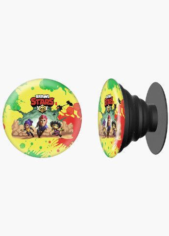 Попсокет (Popsockets) тримач для смартфону Бравл Старс (Brawl Stars) (8754-1024) Чорний MobiPrint (216748463)
