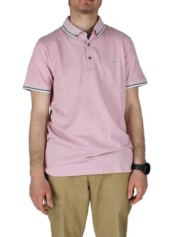Светло-розовая футболка-поло для мужчин Benson & Cherry однотонная