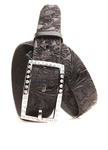 Ремень кожаный черный L30S0W8 115 см Lazar классический чёрный спилок