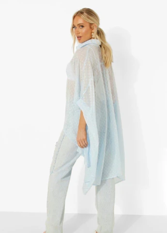 Голубая блуза Boohoo