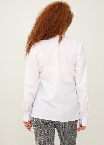 Белая белая блуза с косой застежкой и длинными рукавами INNOE Рубашка