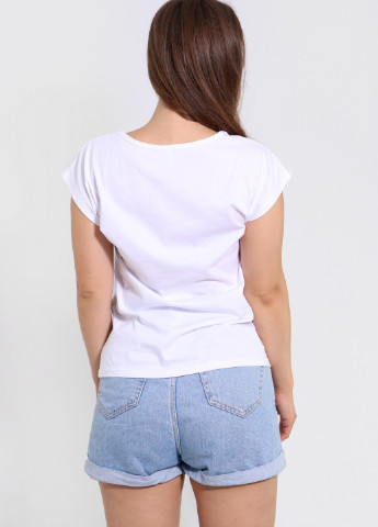 Белая летняя футболка с коротким рукавом NEL