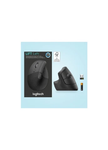 Мишка Lift Left Vertical Ergonomic Wireless/Bluetooth Graphite (910-006474) Logitech (253432288)