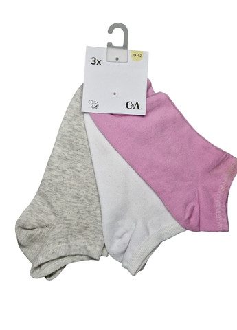 Комбіновані шкарпетки (3 пари) C&A однотонні (341560710)