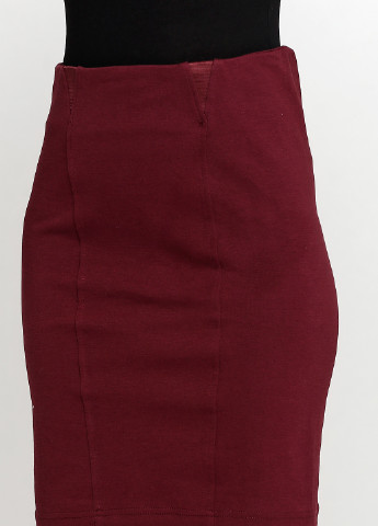 Бордовая кэжуал однотонная юбка Colours карандаш