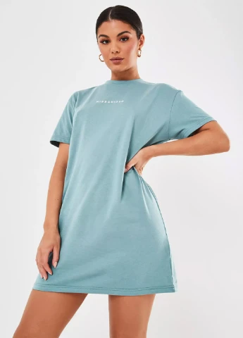 Голубое кэжуал платье Missguided