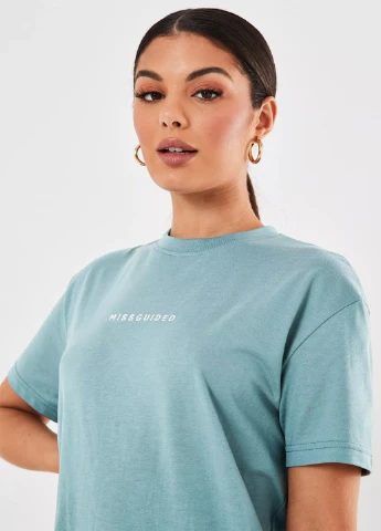 Голубое кэжуал платье Missguided