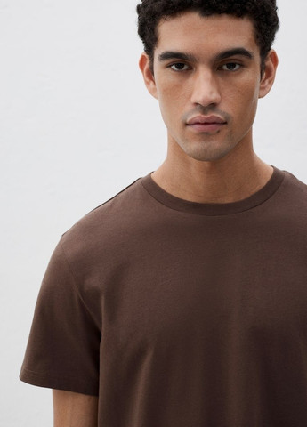 Коричневая футболка H&M