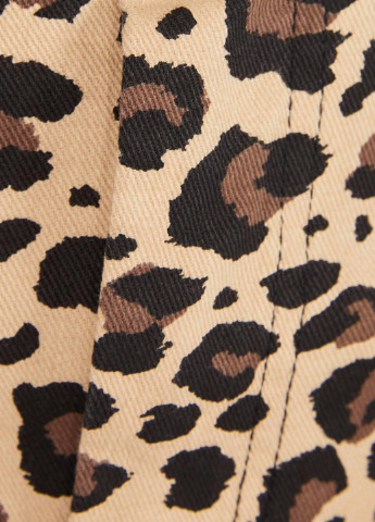 Бежевая кэжуал леопардовая юбка Bershka