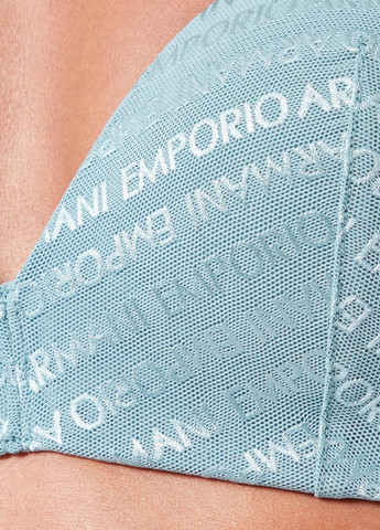 Бірюзовий бралетт бюстгальтер Emporio Armani без кісточок поліамід