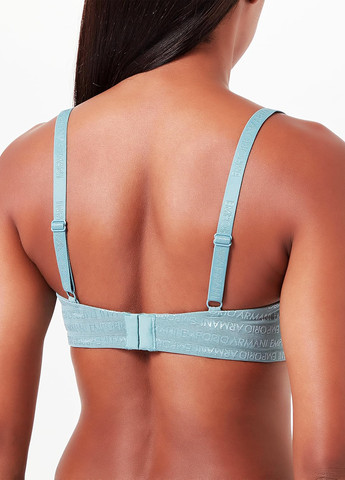 Бірюзовий бралетт бюстгальтер Emporio Armani без кісточок поліамід