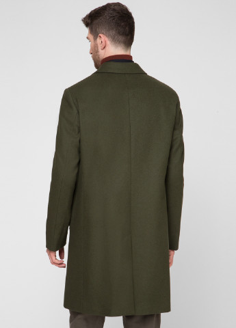 Оливковое (хаки) демисезонное Пальто однобортное Calvin Klein