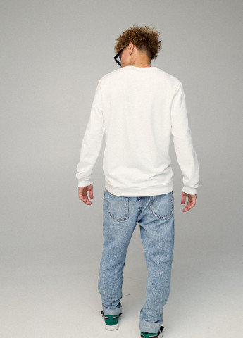 Белый свитшот мужской basic /no flis/ YAPPI рисунок (251791358)