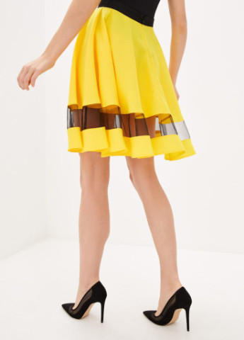 Желтая однотонная юбка Podium
